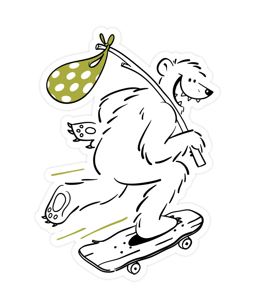 Woodland Bear Footed sticker