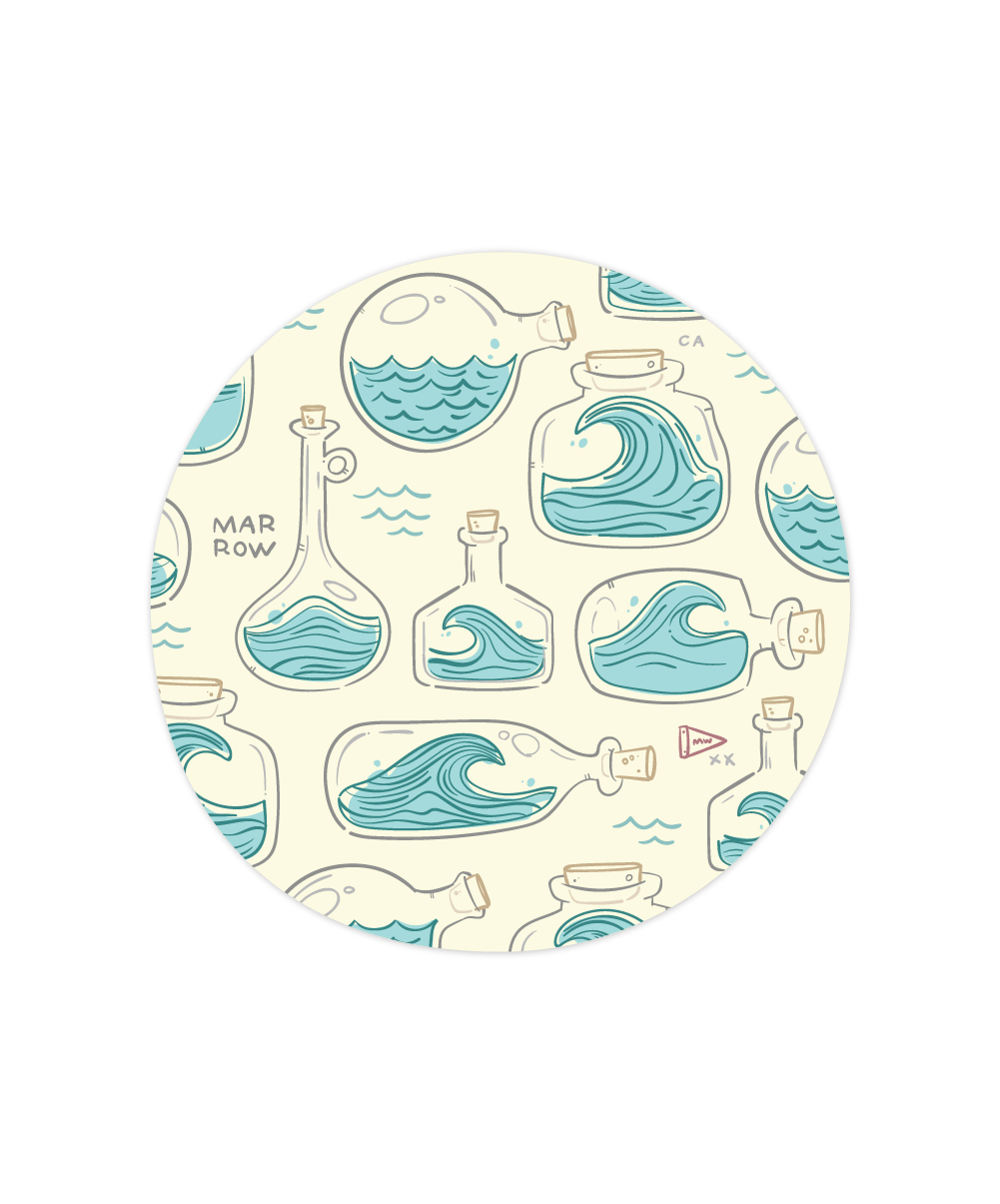 Surf in a Bottle drink coaster