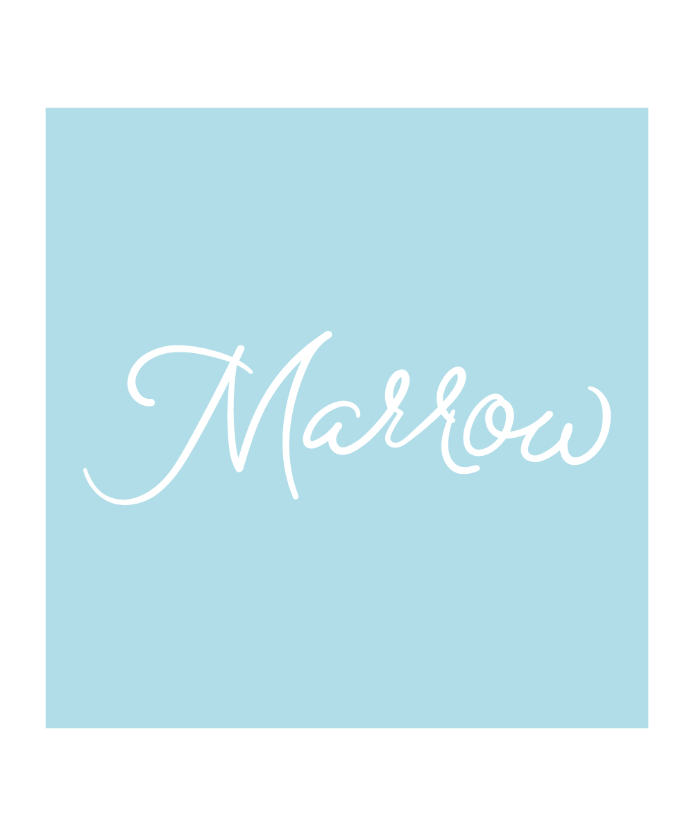 Marrow Script vinyl sticker