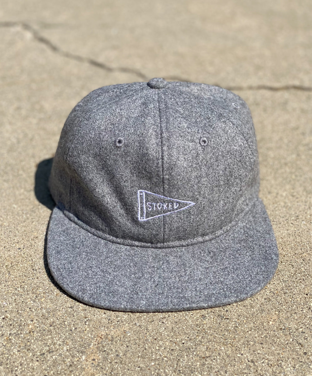 Stoked Grey Wool Cap Premium