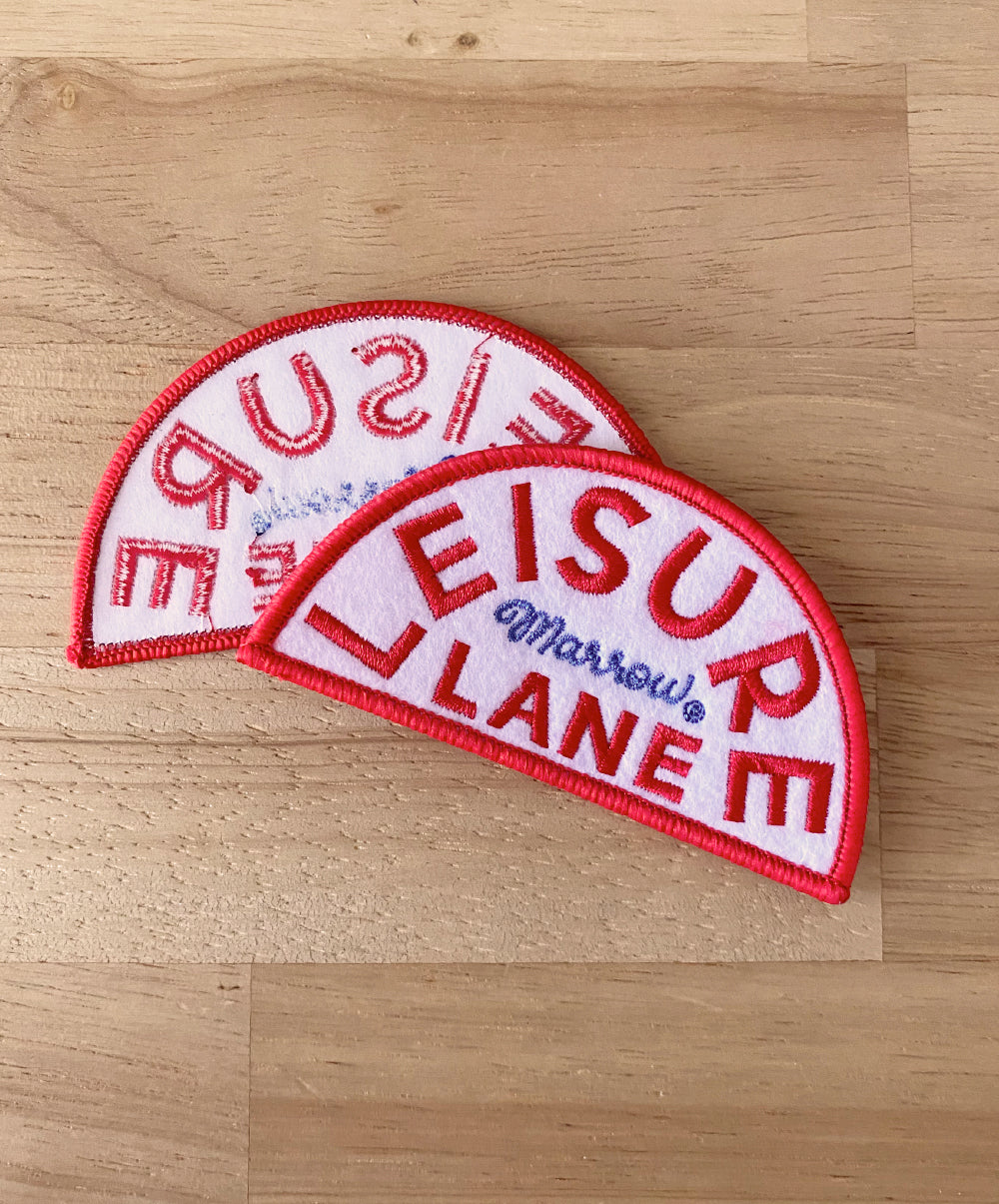 Leisure Lane iron-on patch