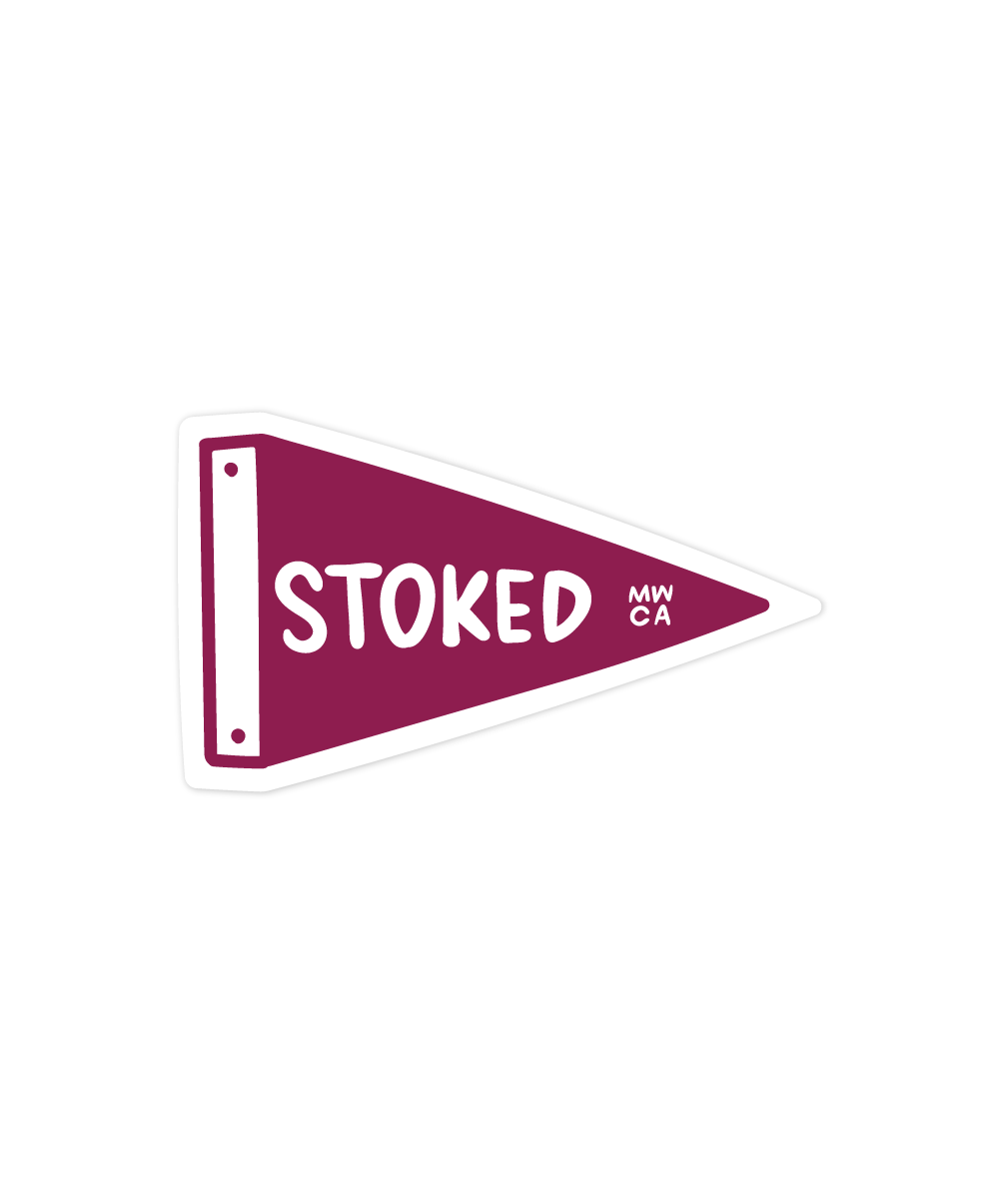 Stoked Pennant sticker